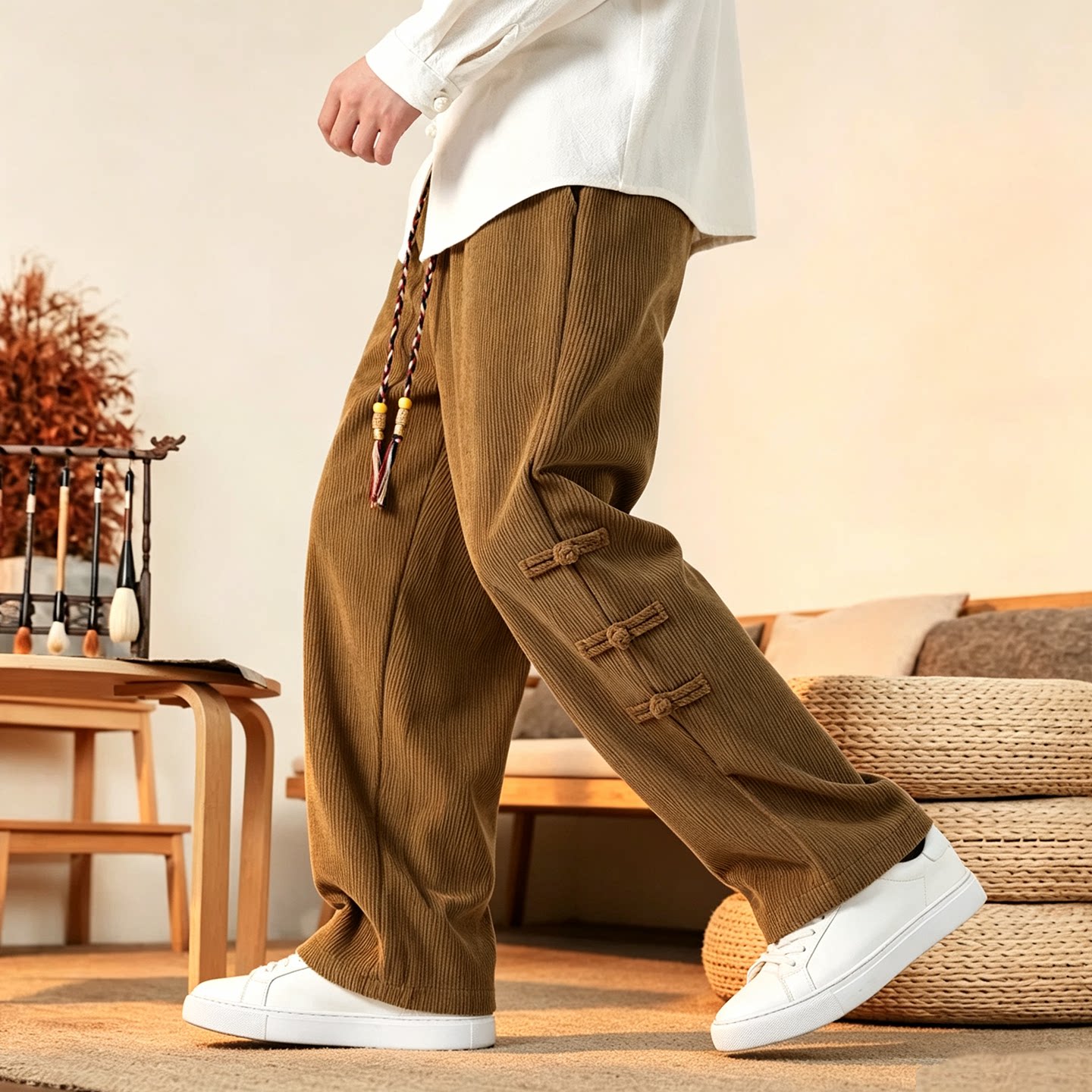 Corduroy Pant Warm - Pants Men Brand New Autumn Warm