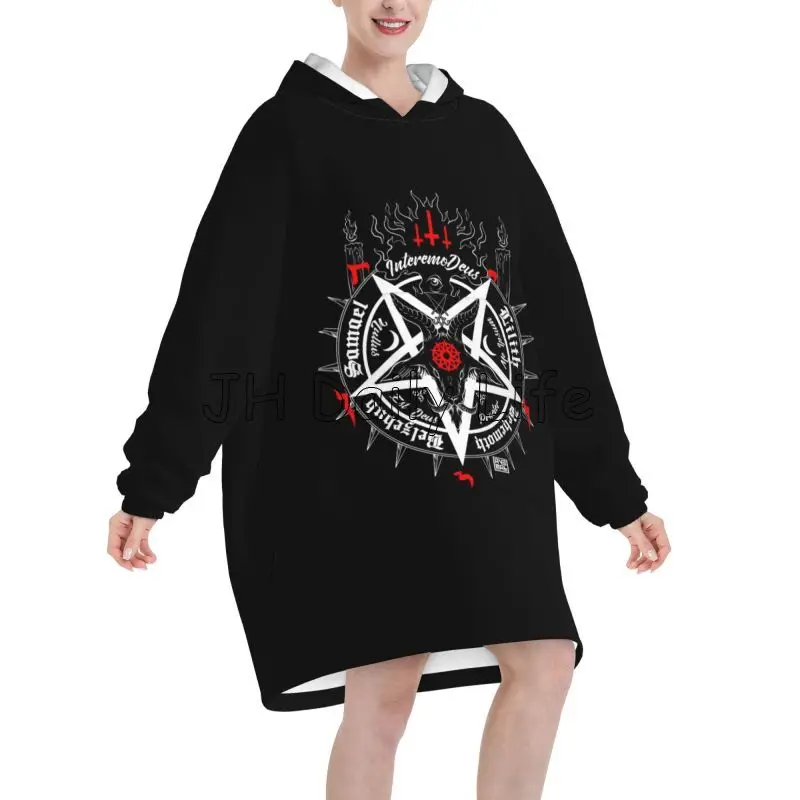 Black Satan Skull Dead Head My - Sherpa Hoodie Fleece ulasan dan harga