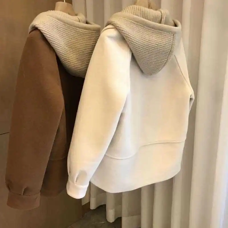 Women's Hooded Woolen Coat 202 - Wool Coat Peacoat ulasan dan harga