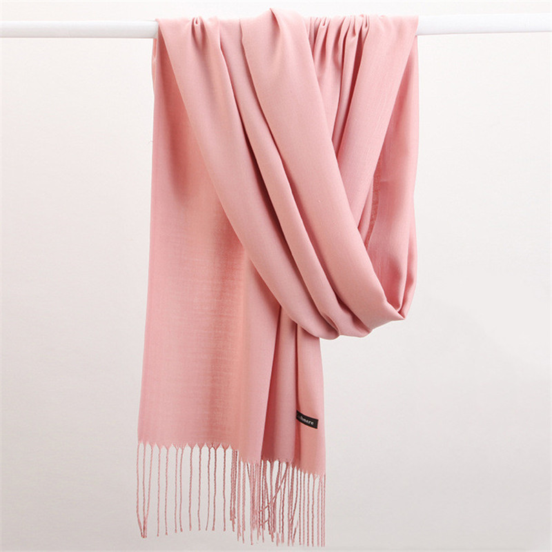 Fashion Solid Color 2023 Women - Shawl Wrap Winter ulasan dan harga