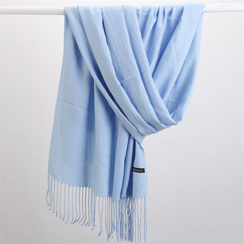 Fashion Solid Color 2023 Women - Shawl Wrap Winter ulasan dan harga