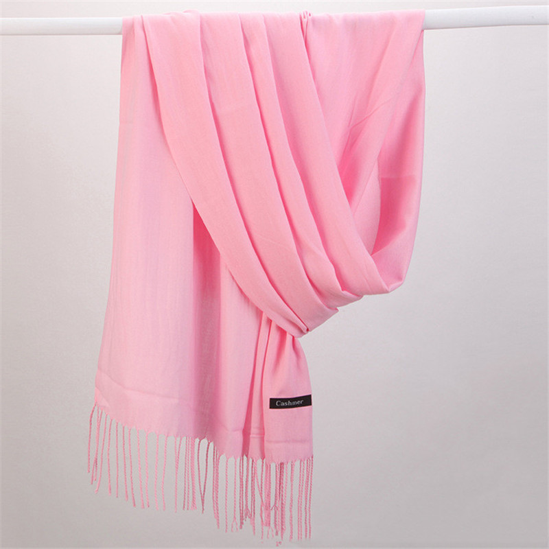 Fashion Solid Color 2023 Women - Shawl Wrap Winter ulasan dan harga