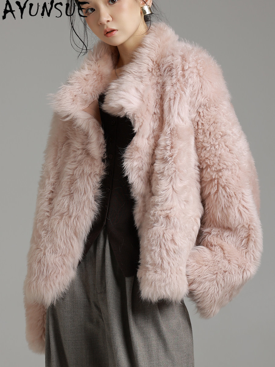 AYUNSUE Natural Tuscany Sheeps - Wool Coat Peacoat ulasan dan harga