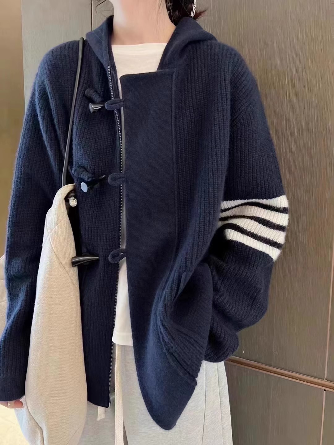 TB knitted cardigan women's ho - Wool Coat Peacoat ulasan dan harga