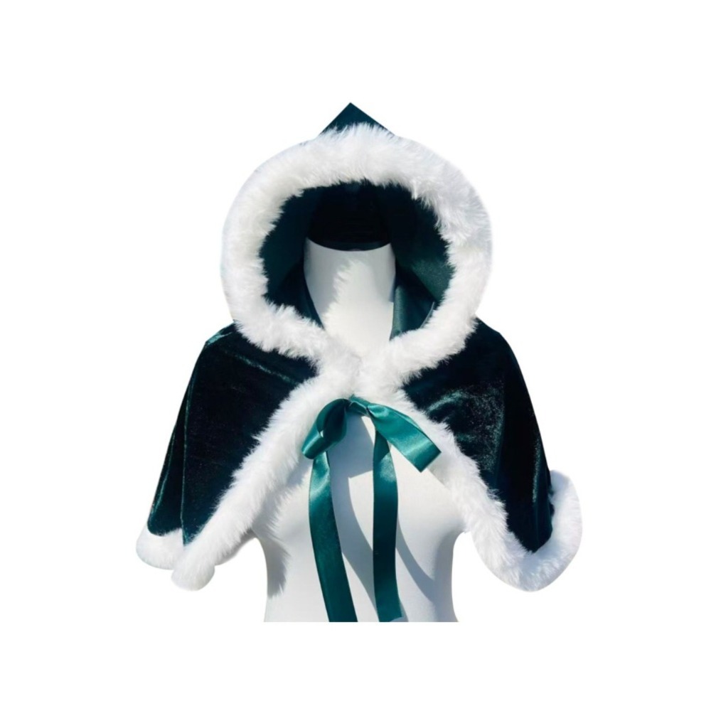 Women Christmas Velvet Hooded  - Shawl Wrap Winter ulasan dan harga