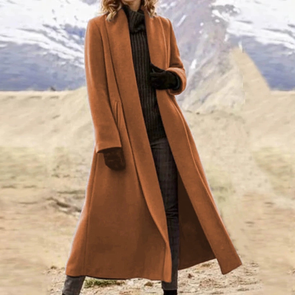Plus Size Extra Long Woolen Co - Wool Coat Peacoat ulasan dan harga