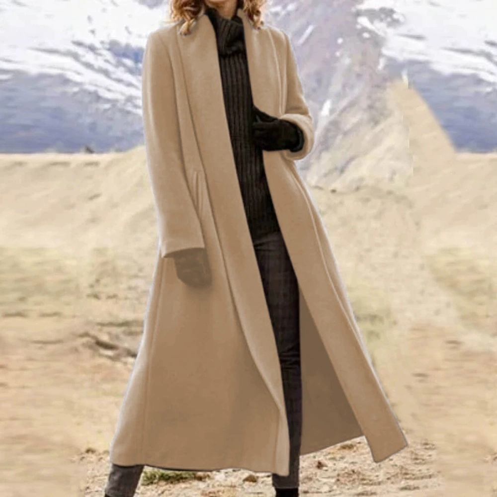 Plus Size Extra Long Woolen Co - Wool Coat Peacoat ulasan dan harga