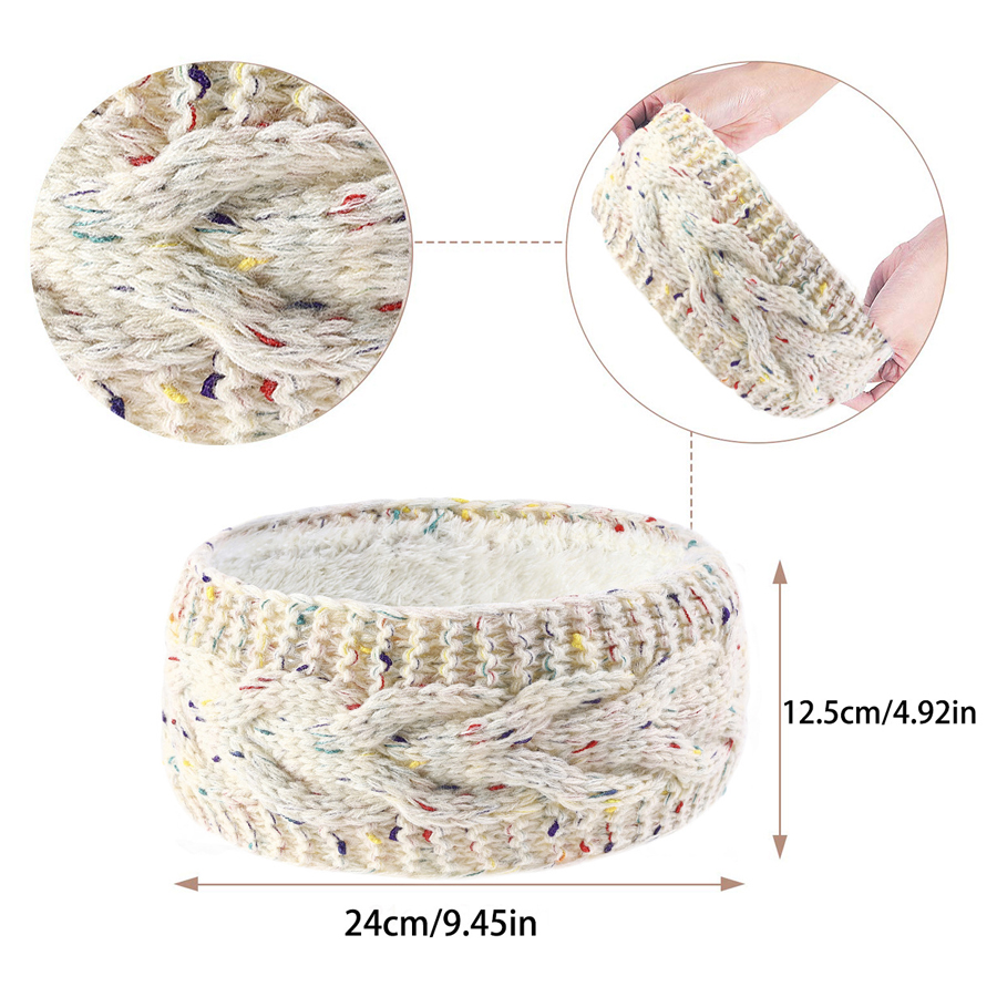 SSUNTAK Women Winter Knitted H - Fleece Ear Warmer Band ulasan dan harga