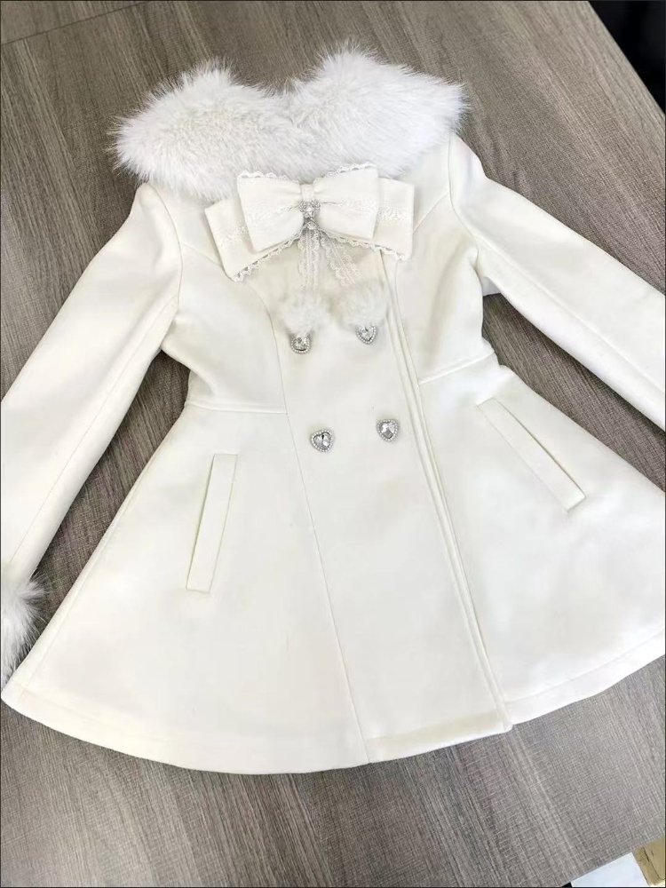 Japanese Autumn Winter Elegant - Wool Coat Peacoat ulasan dan harga