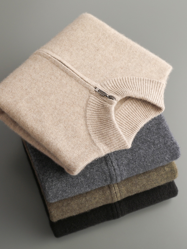 100% Merino Wool Men's Knitwea - Wool Coat Peacoat ulasan dan harga