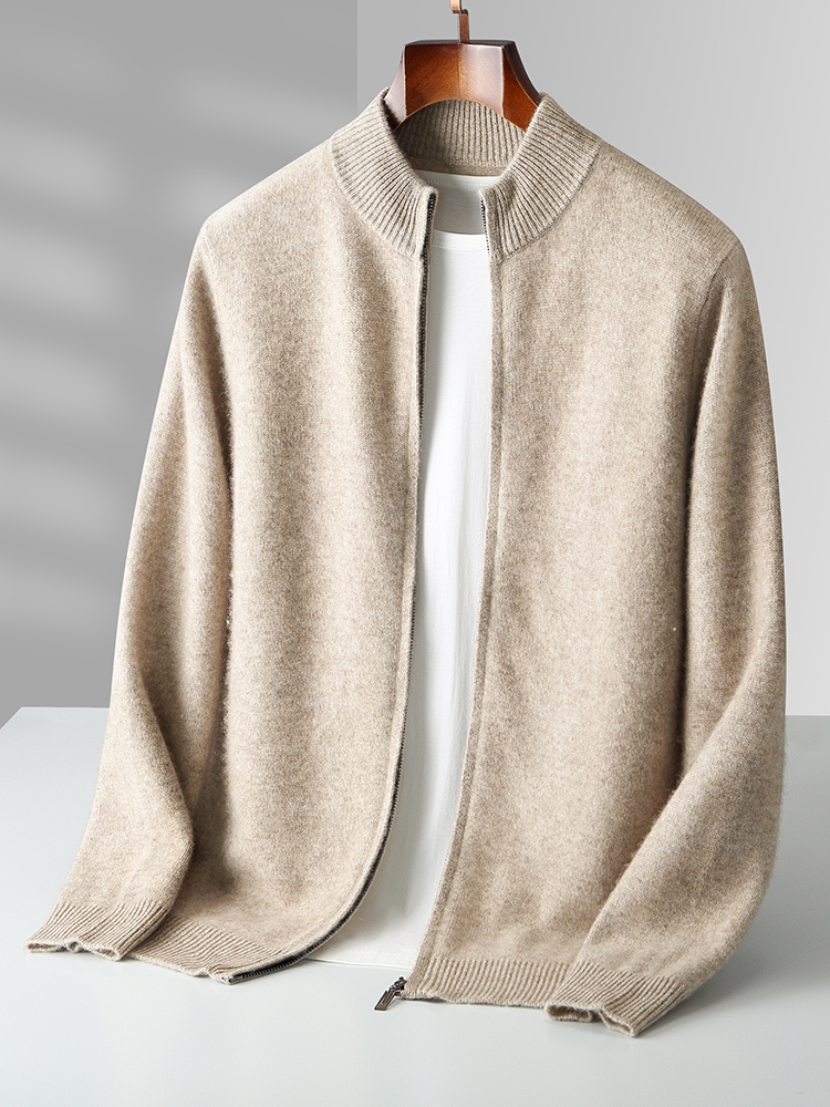100% Merino Wool Men's Knitwea - Wool Coat Peacoat ulasan dan harga