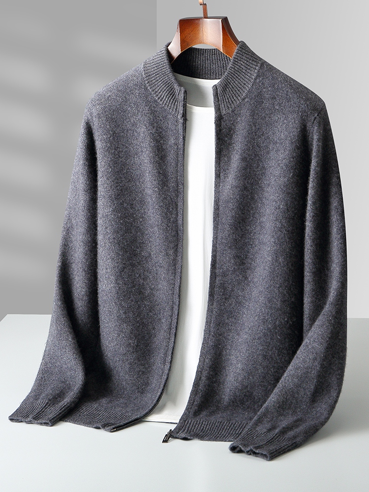100% Merino Wool Men's Knitwea - Wool Coat Peacoat ulasan dan harga