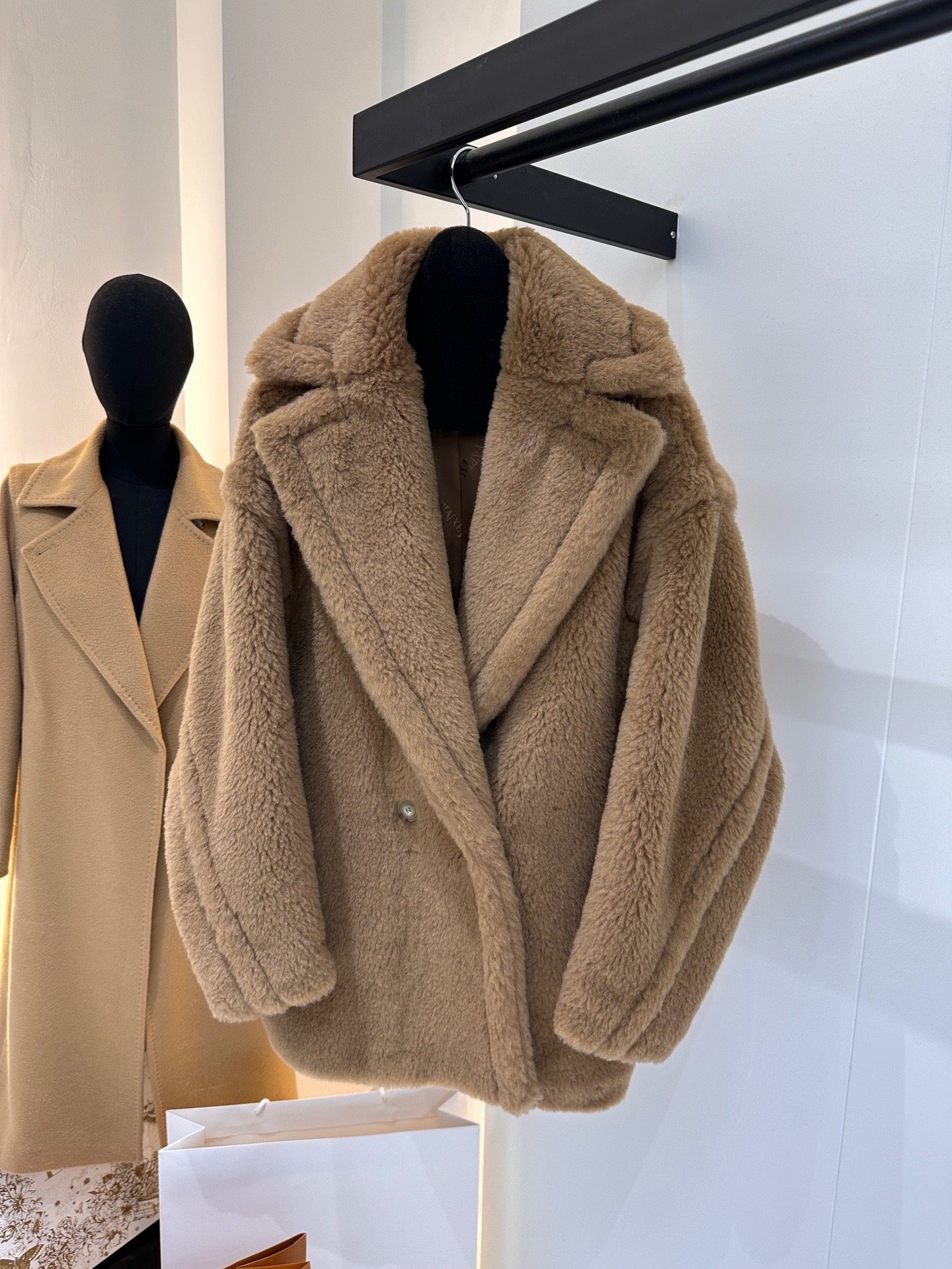 Max Short Teddy Bear Coat 62%  - Wool Coat Peacoat ulasan dan harga