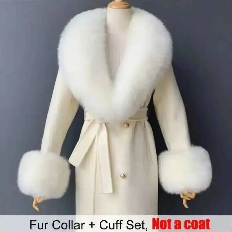 Real Fur Collar And Cuffs Set  - Shawl Wrap Winter ulasan dan harga
