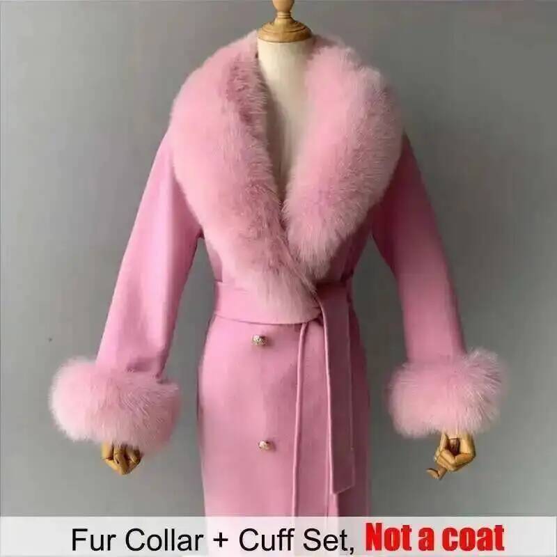 Real Fur Collar And Cuffs Set  - Shawl Wrap Winter ulasan dan harga