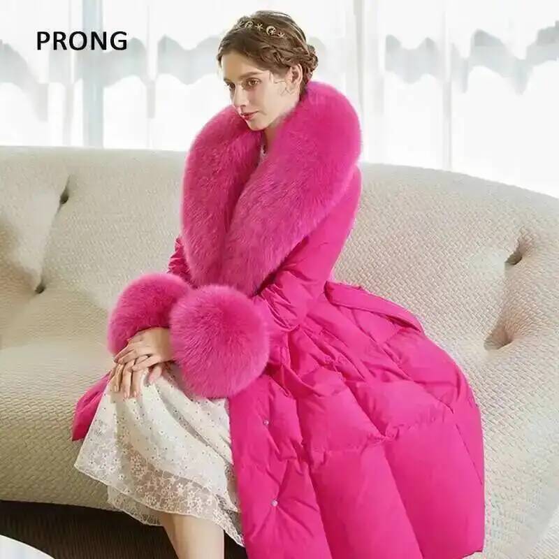 100% Real Fox Fur Collar Winte - Shawl Wrap Winter ulasan dan harga