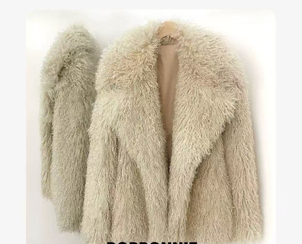 Fur Coats Women Autumn Winter  - Wool Coat Peacoat ulasan dan harga