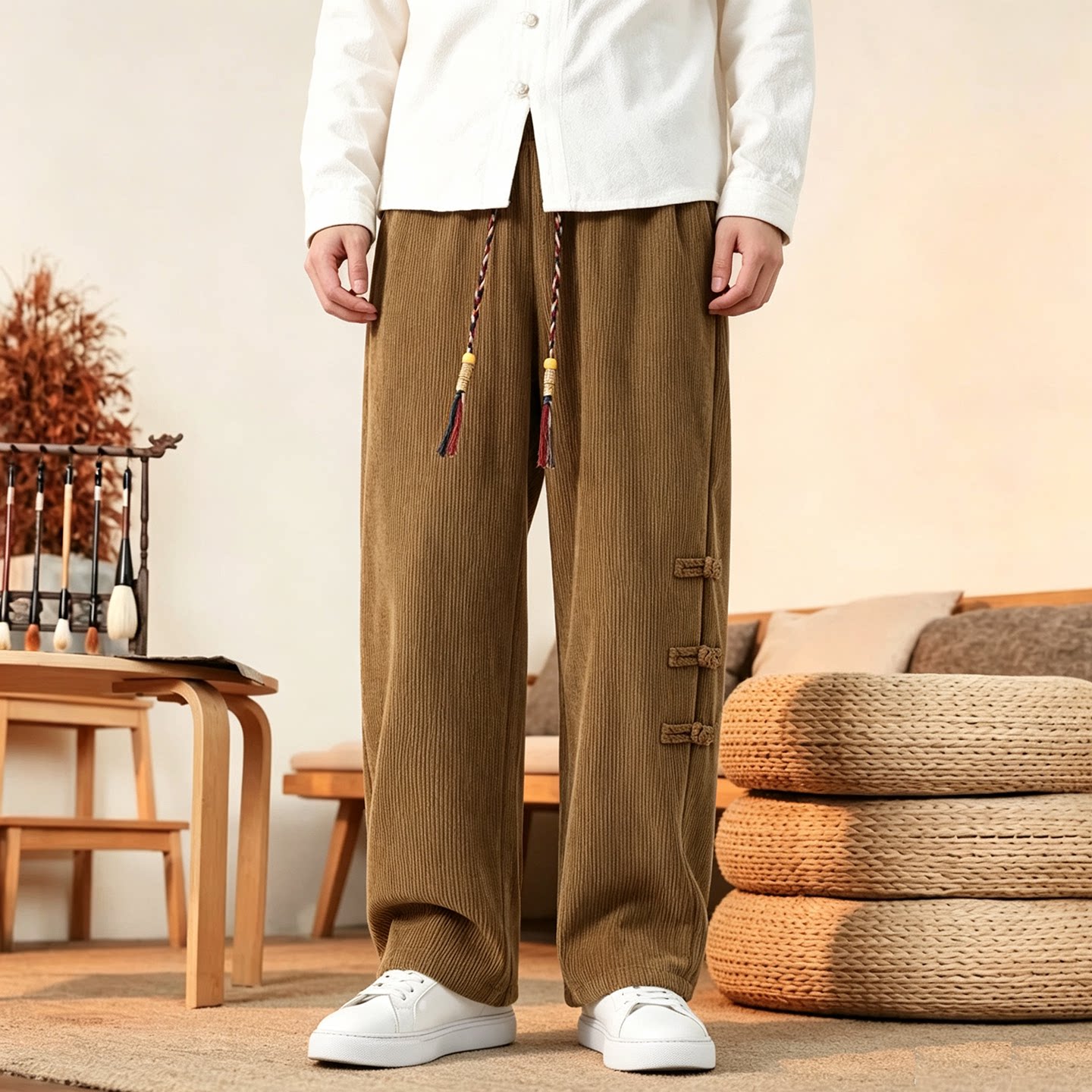 Pants Men Brand New Autumn War - Corduroy Pant Warm ulasan dan harga