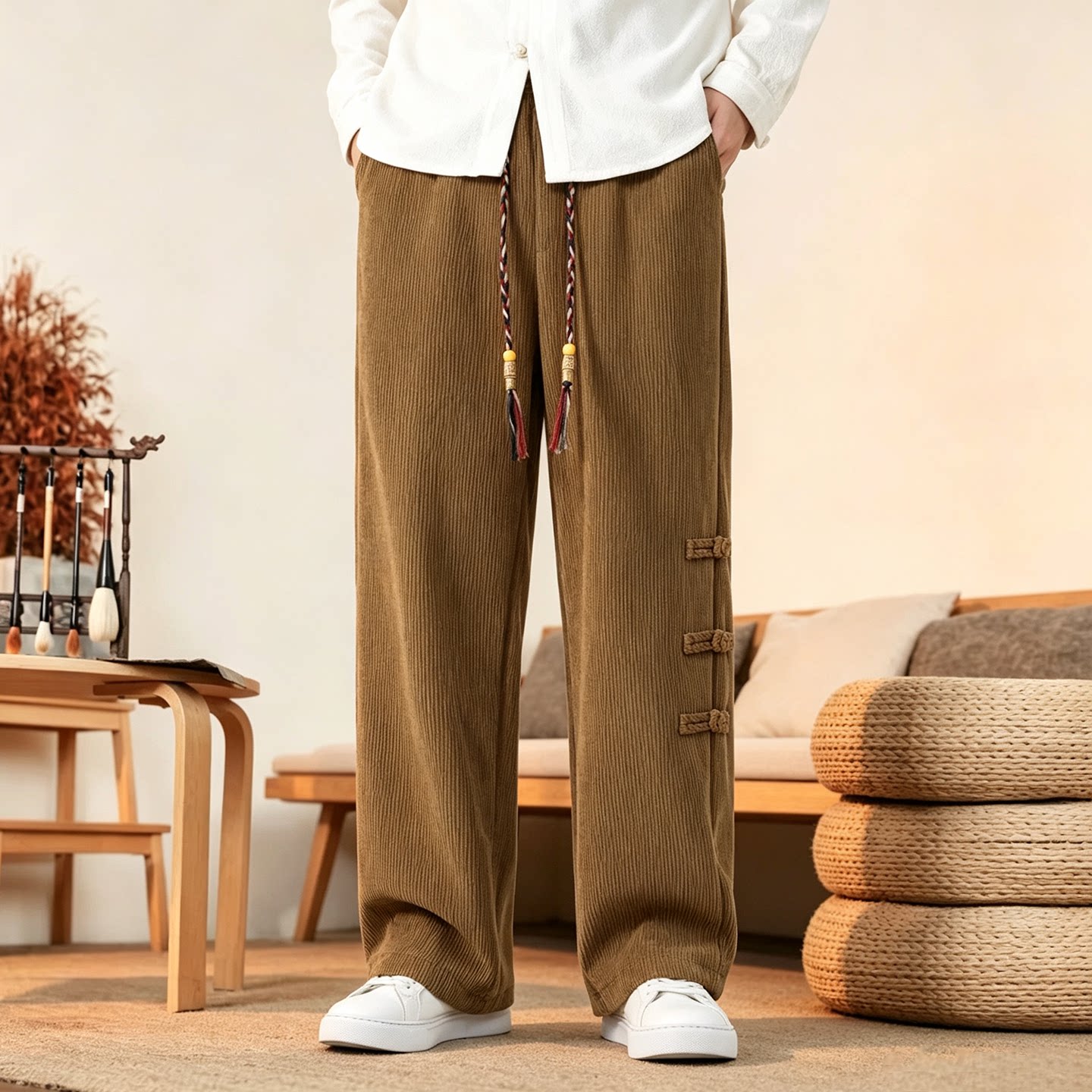 Pants Men Brand New Autumn War - Corduroy Pant Warm ulasan dan harga