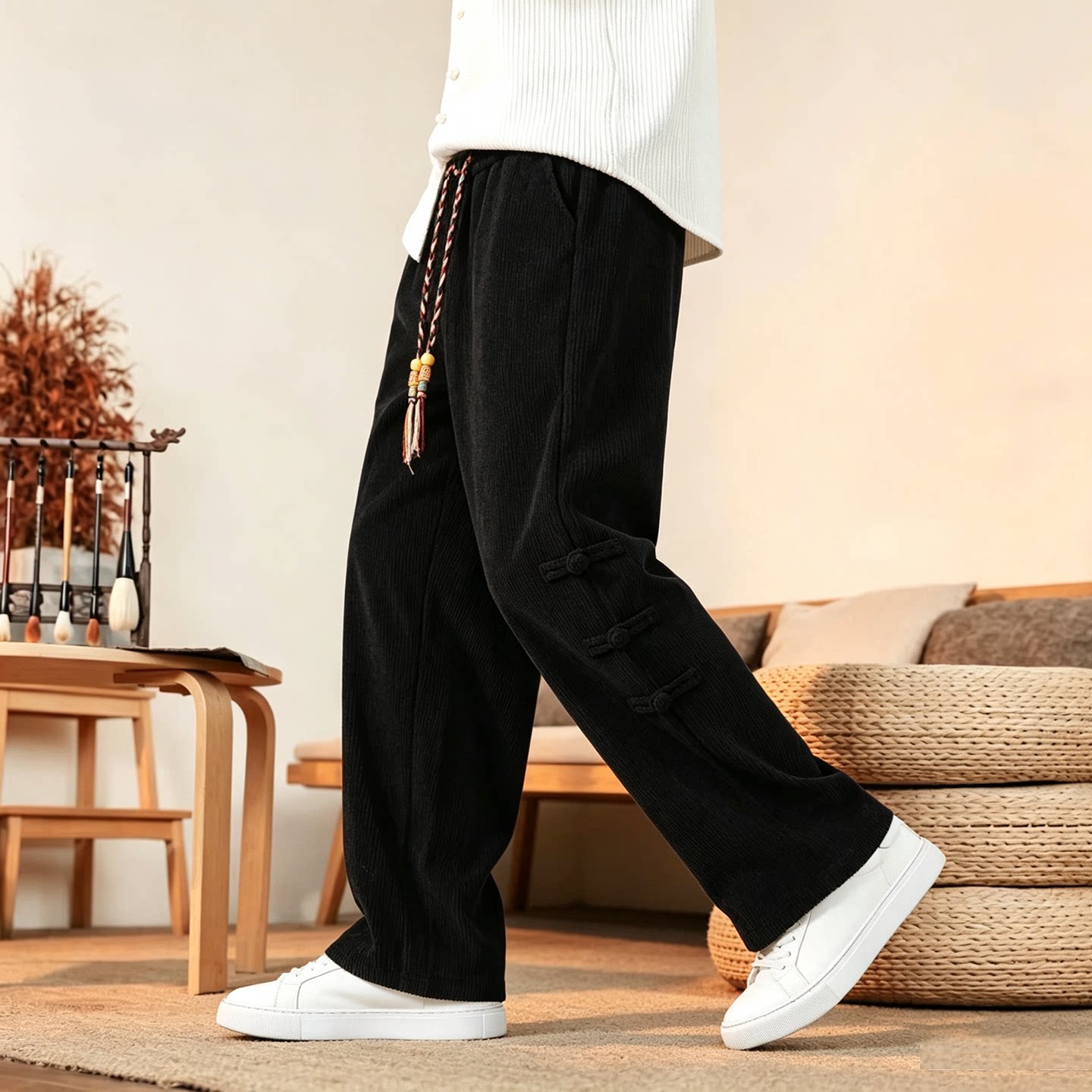 Pants Men Brand New Autumn War - Corduroy Pant Warm ulasan dan harga