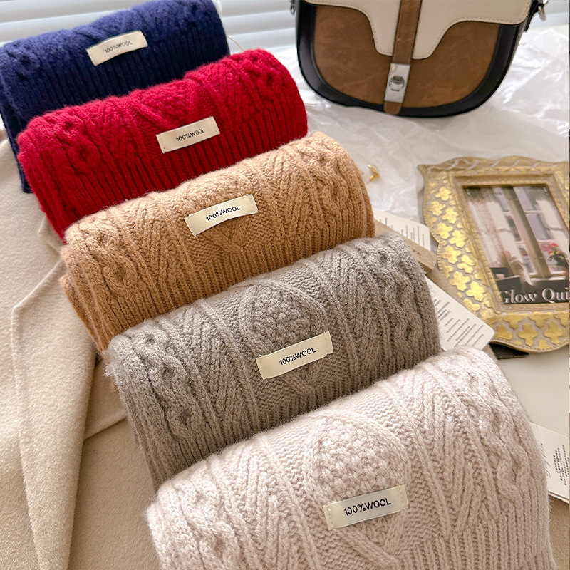 Luxury 100% Wool Scarf Women M - Shawl Wrap Winter ulasan dan harga